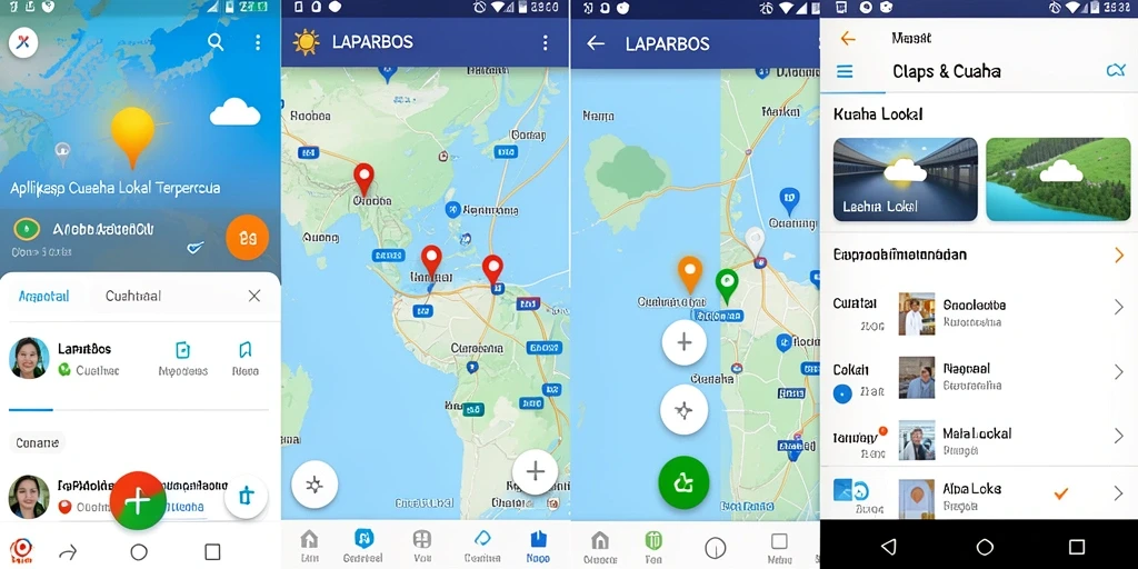 Tampilan antarmuka LAPARBOS menunjukkan informasi cuaca lokal yang lengkap.