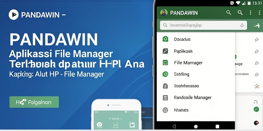 Tampilan antarmuka utama aplikasi File Manager PANDAWIN yang user-friendly.