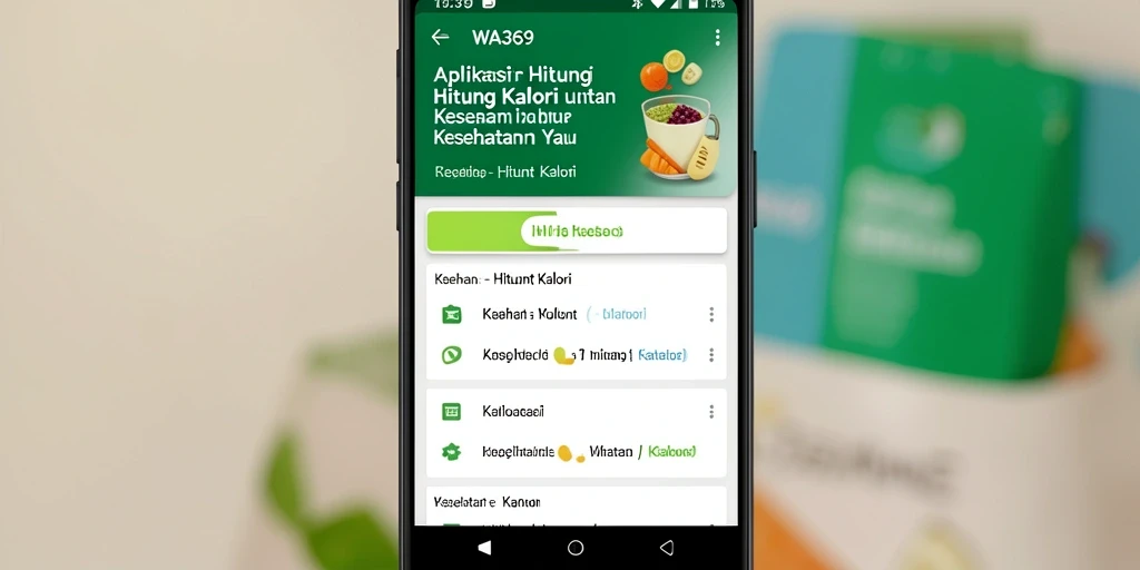 Tampilan antarmuka WA369 yang sederhana dan user-friendly untuk hitung kalori.