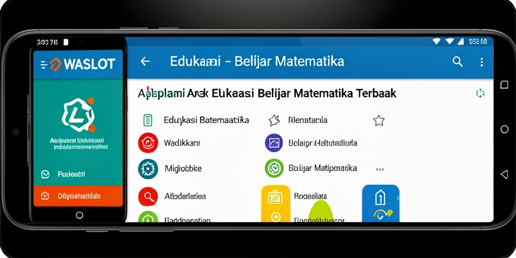 Tampilan antarmuka aplikasi Belajar Matematika yang menarik dan interaktif.