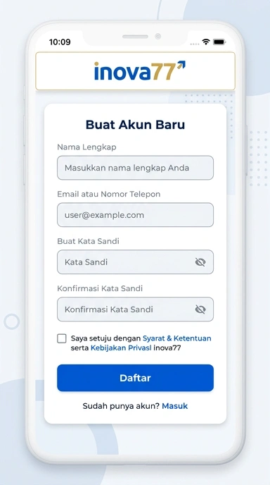 Cara Mudah Daftar Akun Baru di inova77